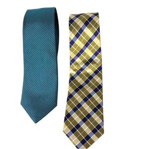 Bundle of 2 Silk BEN SHERMAN Ties both 100% silk men ties 3 inch wide 55 inches